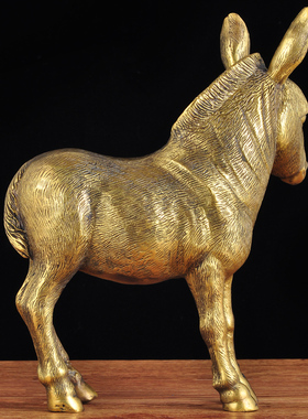 骡子摆件纯铜家居客厅玄关乔迁新居礼物办公室老板桌商务工艺礼品