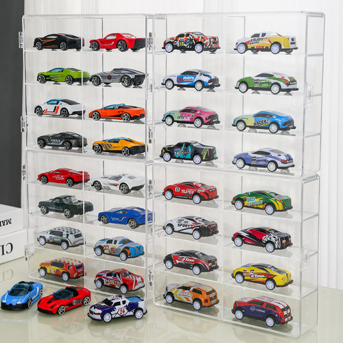 风火轮收纳盒玩具车模汽车模型展示架多美卡收纳盒陈列柜子展示柜 - 图3