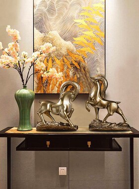 北欧创意领头羊摆件办公室家居客厅酒柜玄关柜装饰品三羊开泰摆设