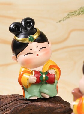 唐小圆敦煌文创飞天桌面摆件手办甘肃特产莫高窟文旅游纪念品礼物