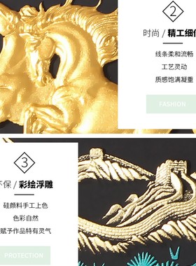 创意家居装饰品博古架摆件炭雕工艺品客厅玄关酒柜电视柜马到成功