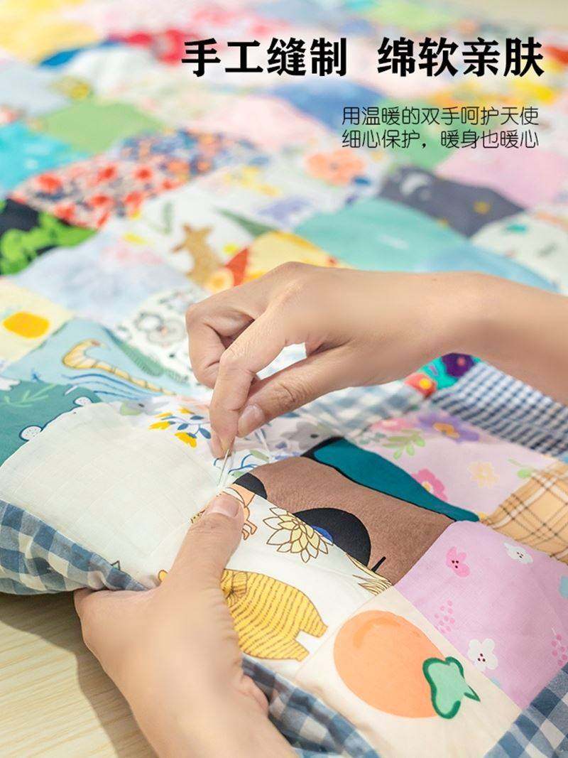 宝宝百家布新生婴儿百家被儿被子冬季婴儿床棉花被子冬天成品手工,淘宝优惠券,粉丝福利购,淘宝优惠卷
