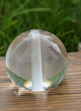 纯透明水晶球玻璃珠桌面摆件实心光滑生日女孩装饰摄影K9超清带孔