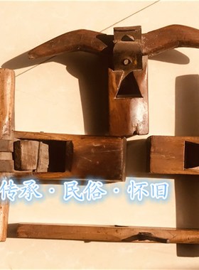 民俗老物件老木工工具木匠用具刨子锯子怀旧装饰古代手工刨钻复古