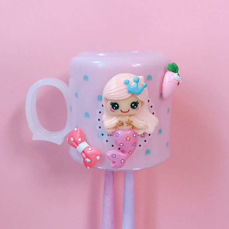 可爱挂墙式儿童刷牙小水杯漱口杯卡通免打孔卫生间壁挂牙刷架套装,淘宝优惠券,粉丝福利购,淘宝优惠卷