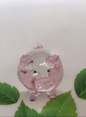 水晶玻璃猪对猪摆件装饰宋城特色结婚纪念工艺品创意情侣生日礼物