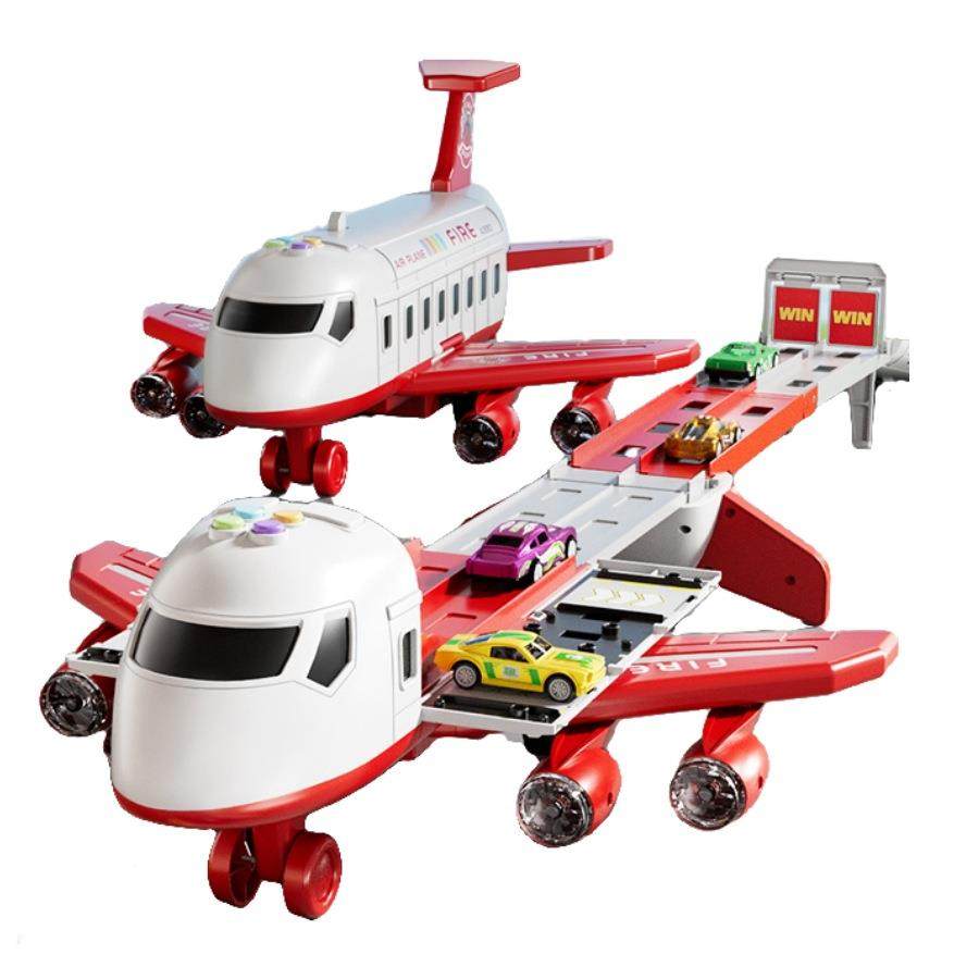 儿童变形轨道飞机弹射轨道车益智玩具男赛车跑道合金小汽车停车场,淘宝优惠券,粉丝福利购,淘宝优惠卷