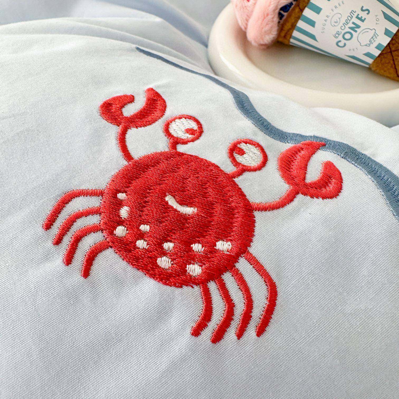 刺绣水洗棉刺绣四件套儿童卡通全棉床单被套男孩女孩纯棉帆船床品,淘宝优惠券,粉丝福利购,淘宝优惠卷