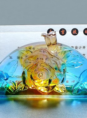 订婚礼物女送闺蜜女士精致高档办公室名片座实用琉璃工艺品名片盒