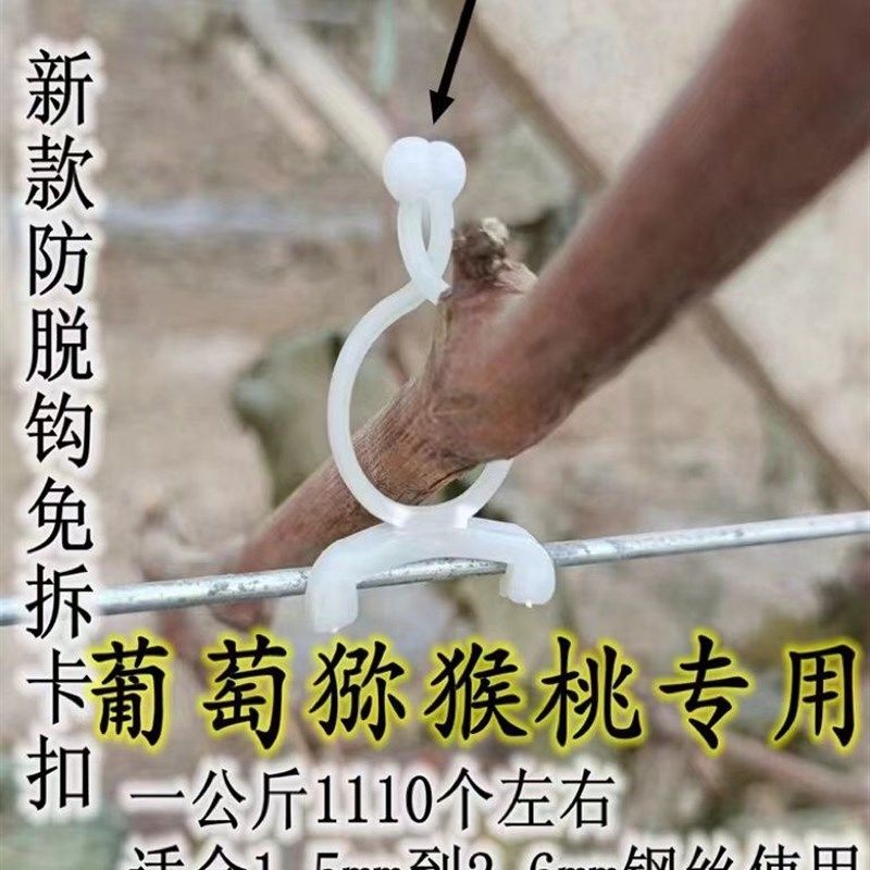 免拆卸葡萄绑枝卡猕猴桃绑枝扣果树固定卡子挂钩蓝莓枝条塑料扎丝,淘宝优惠券,粉丝福利购,淘宝优惠卷