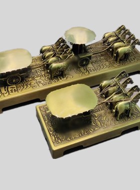 兵马俑铜车马摆件西安特色旅游纪念品中国风金属工艺品马车礼物品