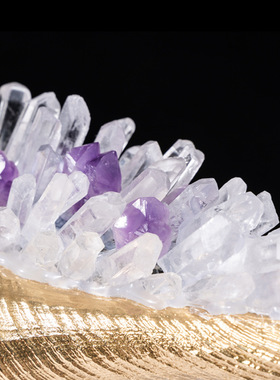 北欧简约家居摆件水晶铜工艺品别墅样板房客厅电视柜装饰品创意