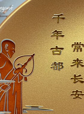 雅琅晶西安旅游文创摆件中国特色工艺办公室客厅商务开业纪念品