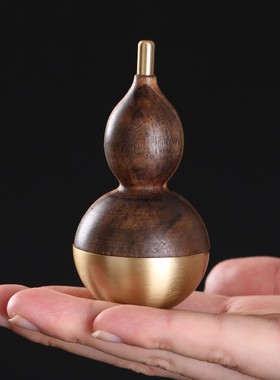 怀润吉不倒翁办公室镇纸桌面摆件胡桃木葫芦家居装饰品创意把玩件