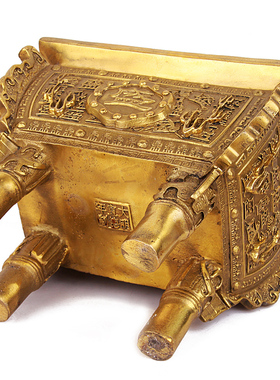 天御阁铜鼎盛千秋摆件工艺品方鼎香炉办公桌装饰品公司开业礼品