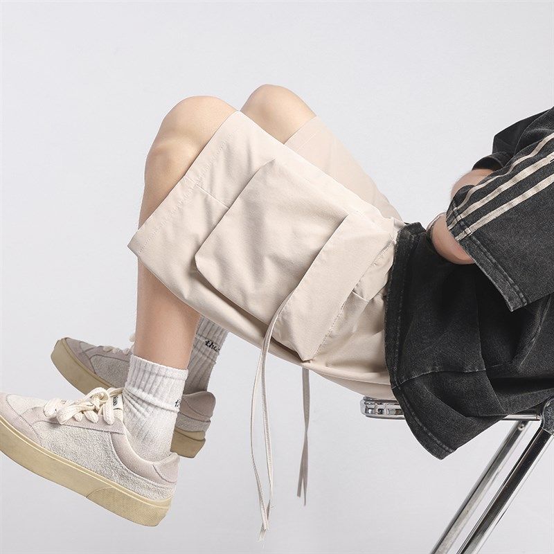 当潮马新款夏季裤子工装五分裤男港风宽松直筒休闲短裤潮流运动,淘宝优惠券,粉丝福利购,淘宝优惠卷