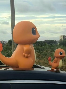 霸气傲娇小火龙网红汽车摆件后备箱车尾挂件车顶装饰创意摆件手办