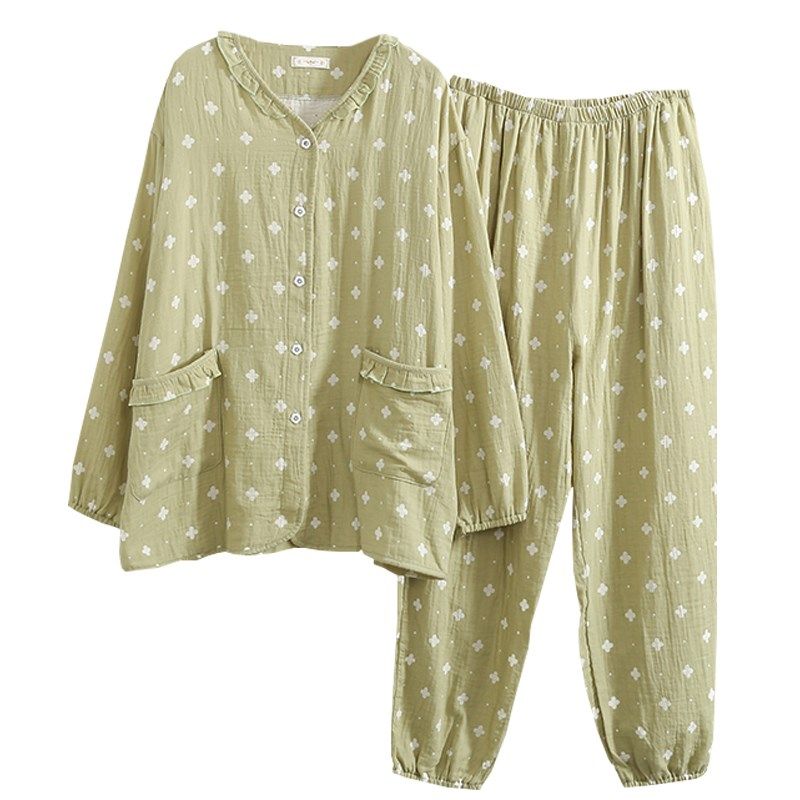 孕妇纯棉睡衣大码女胖mm月子服哺乳棉纱加大码家居服200斤春秋季,淘宝优惠券,粉丝福利购,淘宝优惠卷