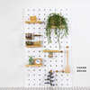 Living room shelf wall storage wall bedroom board board kitchen wall Nordic solid wood hole one-word wooden custom