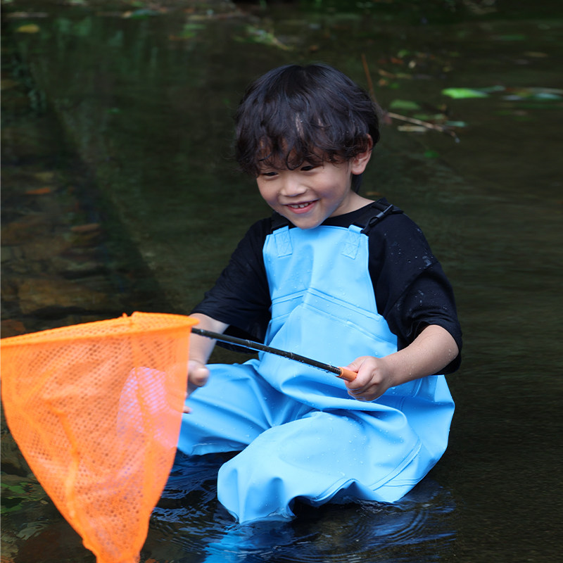 儿童玩水连体下水裤幼儿园防水衣服赶海小孩雨鞋男女抓鱼雨裤沙滩,淘宝优惠券,粉丝福利购,淘宝优惠卷