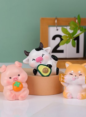 全越十二生肖摆件可爱办公室工位桌面小I摆件家居玄关装饰节日礼