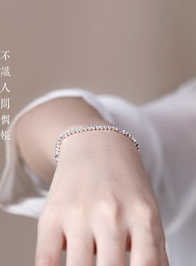 碎银几两纯银手链女生2023年新款轻奢小众精致手镯生日礼物送女友