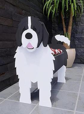 庭院花园阳台摆件摆饰卡通狗斗牛犬花盆花架桌面插花Dog Planter