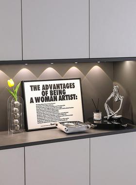 轻奢入户玄关钥匙收纳盒装饰品摆件置物架进门餐边鞋柜电视柜家居