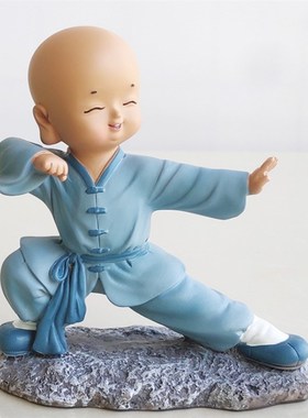 少林小和尚摆件少林功夫小子少林寺旅游纪念品送国际友人文创礼品
