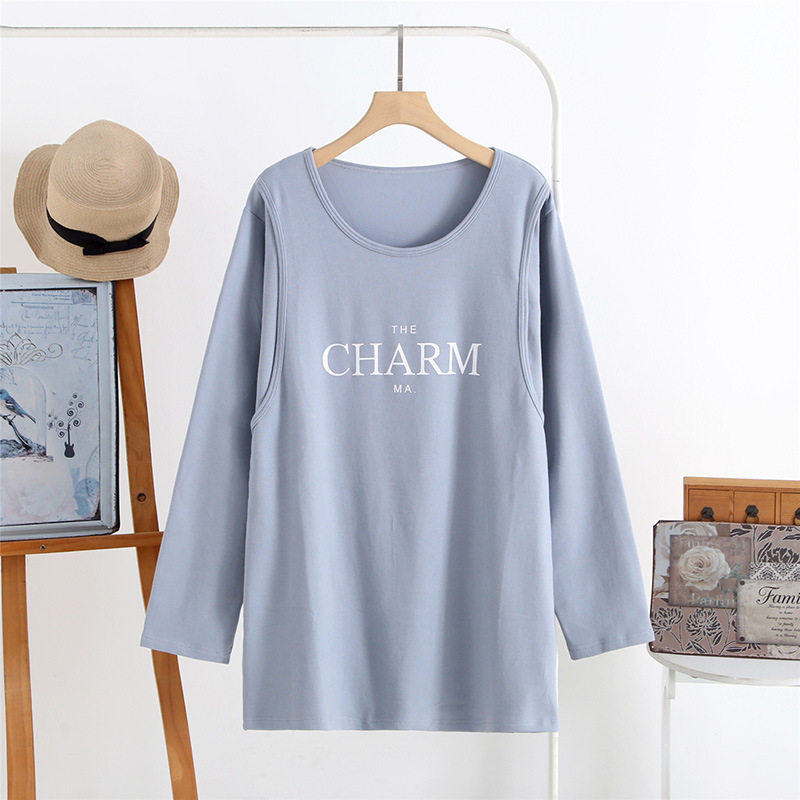 哺乳长袖T恤上衣长袖棉质孕妇秋季宽松款喂奶月子服家居睡衣秋冬,淘宝优惠券,粉丝福利购,淘宝优惠卷