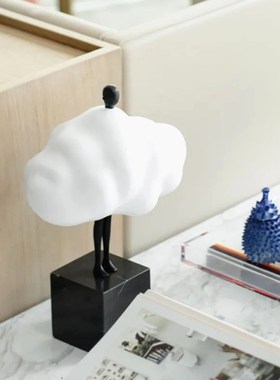 云朵人物摆件客厅创意雕塑样x板房软装酒店大堂售楼处落地艺术摆