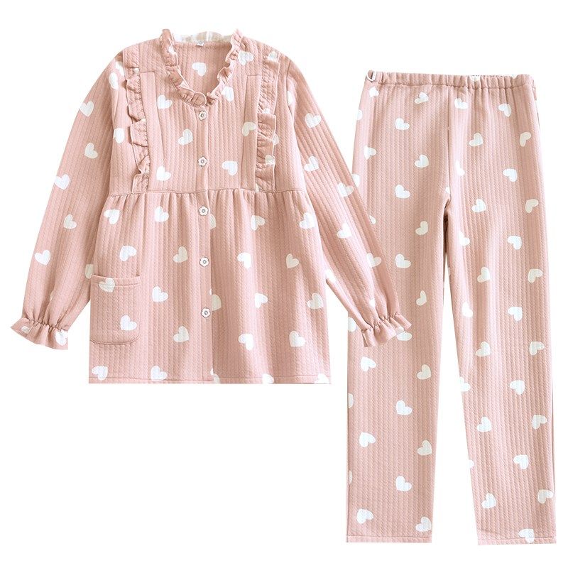 月子服哺乳套装秋冬季纯棉空气层三层保暖孕妇家居服孕妇夹棉睡衣,淘宝优惠券,粉丝福利购,淘宝优惠卷