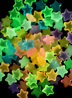 夜光小星星儿童少女心房间布置室内装饰贴墙面 满天星摆件DIY配件