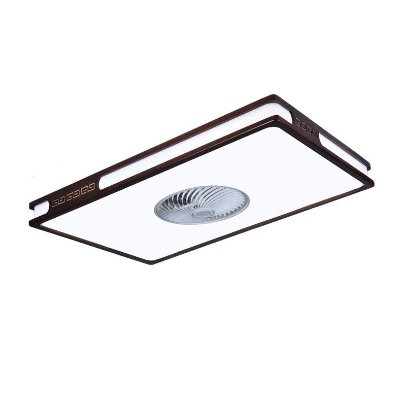 新中式客厅吸顶灯长方形风扇灯超薄带电风扇一体中国风卧室家用灯,淘宝优惠券,粉丝福利购,淘宝优惠卷