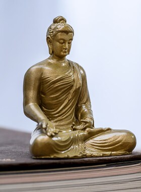 简修行阿弥陀佛佛像供奉三宝佛摆件小纯黄铜像随身本命佛精致礼物