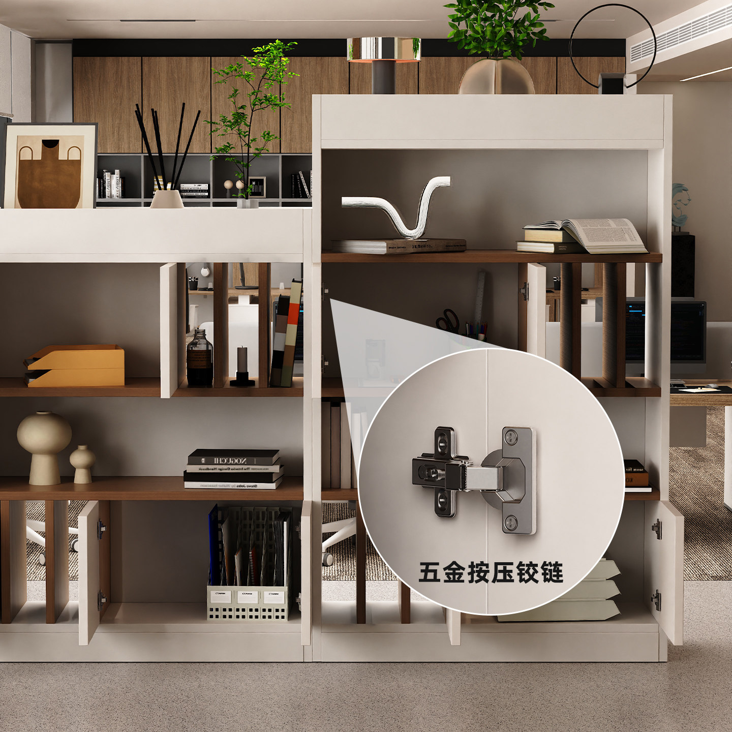 办公室隔断柜木质文件柜储物柜屏风装饰花槽柜置物架工位遮挡边柜,淘宝优惠券,粉丝福利购,淘宝优惠卷