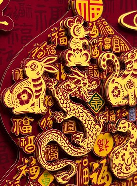 十二生肖葫芦摆件非遗工艺品乔迁新居礼物新中式送老外文创中国风