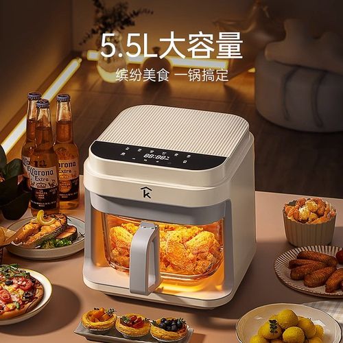 科西家用可视空气炸锅多功能大容量5.5L - 图1
