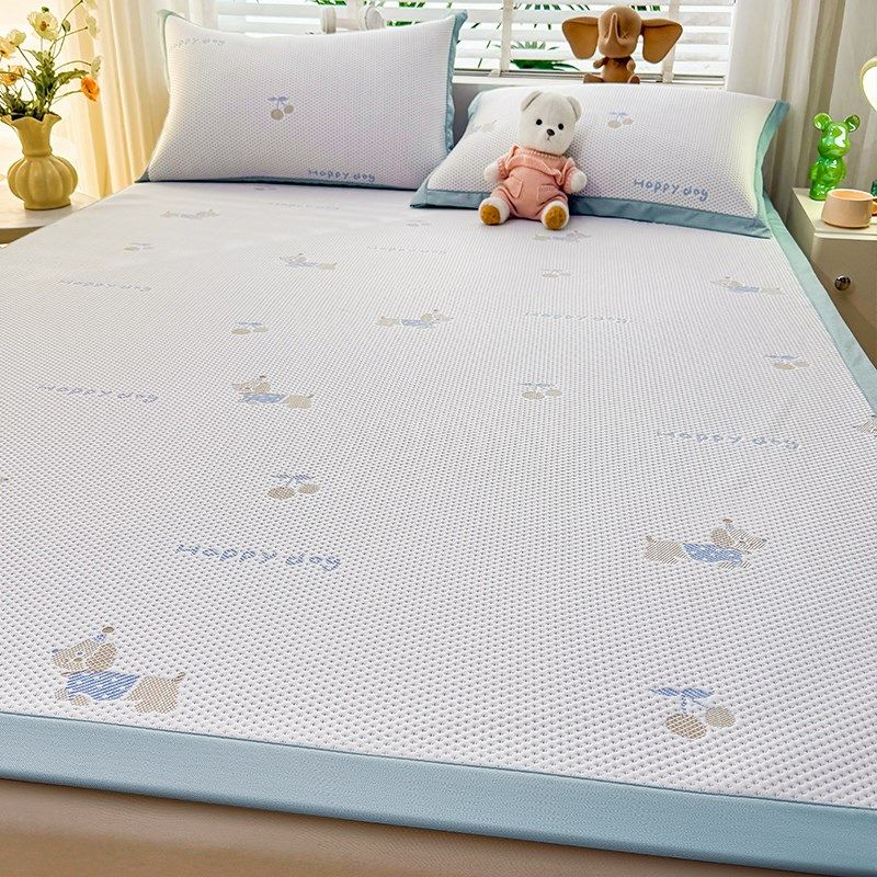 夏季凉感冰豆豆凉席a类母婴级2025新款可机洗床笠款冰丝席空调席,淘宝优惠券,粉丝福利购,淘宝优惠卷