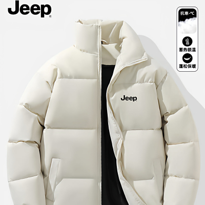 Jeep吉普羽绒棉服男女秋冬季新款加厚保暖立领面包服外套休闲棉袄