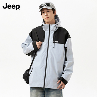 Jeep吉普外套秋冬男女三合一冲锋防泼水