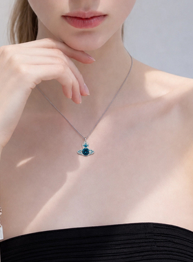 【新品】西太后Ismene Pendant蓝宝石吊坠项链女小众高级感锁骨链