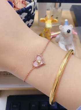 【新品】西太后手链爱心 贝母女生手链送女朋友生日礼物
