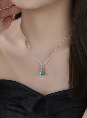 Vivanne土星经典立体飞碟项链