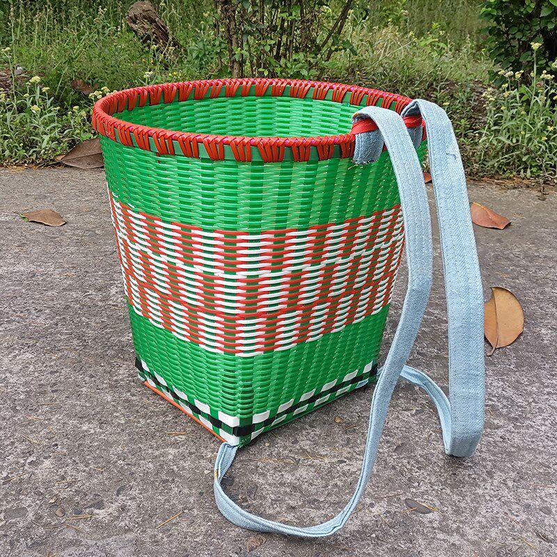 大背篓塑料买菜家用仿竹编背篼收纳背筐手工藤编采摘背篮子背箩筐,淘宝优惠券,粉丝福利购,淘宝优惠卷