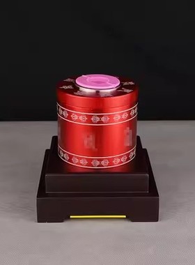 家居民族用品插电手摇电动底座办公玄关桌面转筒底座装饰品摆件