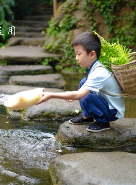 小背篓竹编小号儿童幼儿园小学生演出拍摄抖音道具摄影跳舞舞蹈