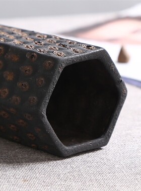 中号粗陶花瓶摆件复古简约陶瓷花器水培花插禅意日式干花简约摆件