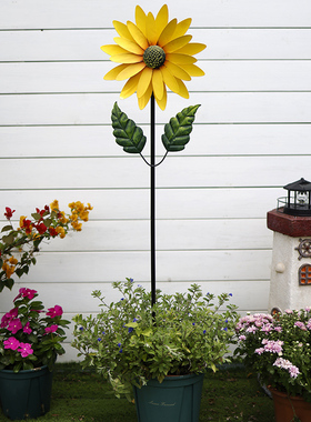 户外铁艺花阳台花园装饰庭院别墅院子布置风车幼儿园民宿造景摆件