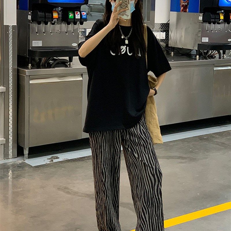 大码女装百褶阔腿裤夏季新款胖妹妹mm高腰显瘦遮胯直筒休闲长裤子,淘宝优惠券,粉丝福利购,淘宝优惠卷